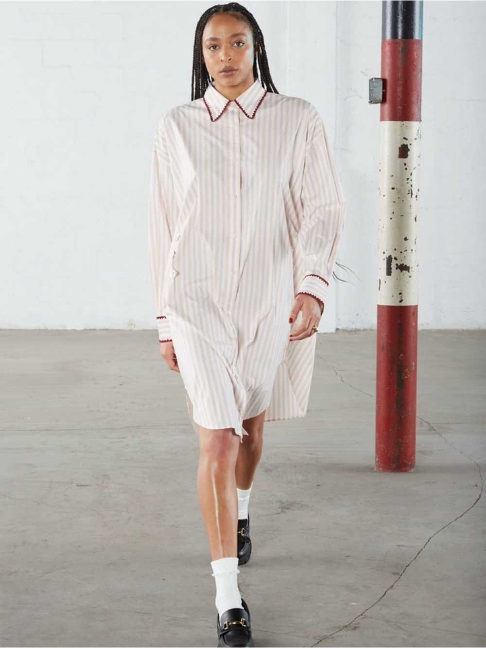 Nwt Carolina K Luca Shirt Dress Striped Xs